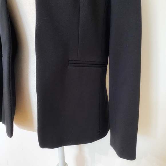J CREW BLACK TWILL COLLARLESS BLAZER - 6 - Picture 6 of 12